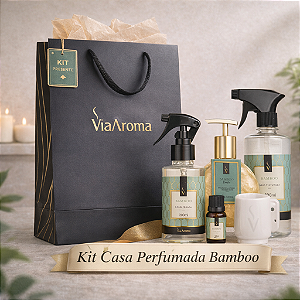 Kit Casa Perfumada Bamboo 5 Itens