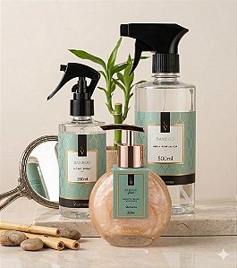 Kit Água Perfumada+ Home Spray+ Sabonete Bamboo Via Aroma