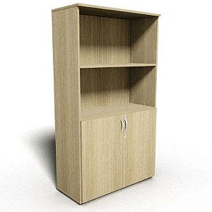 Armário Alto 2 Portas Baixa para Escritório com Tampo de 18mm Fitt MV011