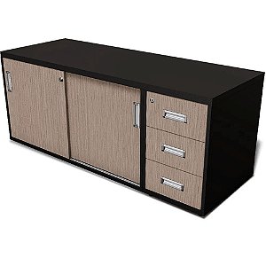 Armário Baixo Portas de Correr com Gaveteiro e Tampo de 36mm Vercelli MV101