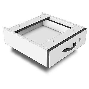 Gaveteiro Fixo 1 Gaveta para Mesa de Escritório com Corpo e Frente de 15mm Light MV179