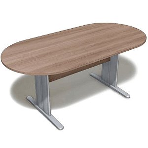 Mesa de Reunião Oval para Escritório com Tampo de 18mm Star MV267