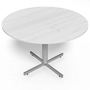 Mesa de Reunião Redonda para Escritório com Tampo de 15mm Lux MV273