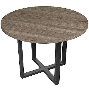 Mesa de Reunião Redonda Pés em Aço para Escritório com Tampo de 40mm Moderate MV279