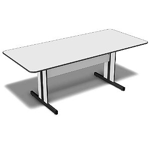 Mesa de Reunião Retangular para Escritório com Tampo de 15mm Light MV283