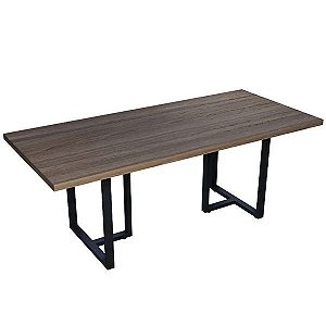 Mesa de Reunião Reta Pés em Aço para Escritório com Tampo de 40mm Moderate MV291
