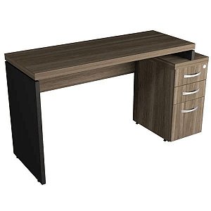 Mesa Gaveteiro de Escritório Pé Painel com 2 Gavetas e 1 Gavetão e Tampo de 40mm Moderate MV295