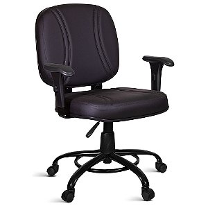 Cadeira Plus size Preta Reforçada para 200kg