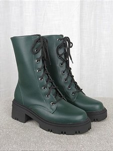 Bota Coturno Verde Musgo