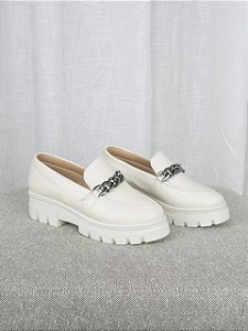 Mocassim Tratorado Off White