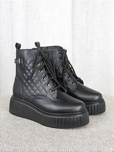 Bota Coturno Metalasse Preto