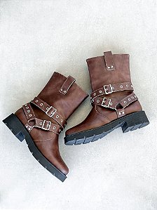 Bota Biker Sany Lohaz Marrom