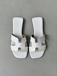 Tamanco Flat Helen Lohaz Branco