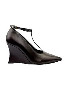 Blair - Sapato Feminino Scarpin Anabela Tira Café