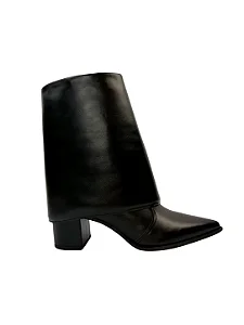 Diana - Bota Capa Removível Cano Curto Salto Bloco Preto