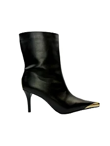 Sophia - Bota Bico Fino Ponteira Metálica Salto Fino Preto