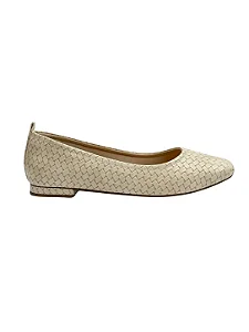 Auri - Sapatilha Feminina Clássica Texturizada Off White