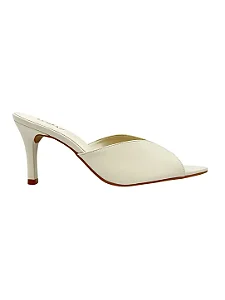 Alina - Tamanco Feminino Bico Folha Peep Toe Off White