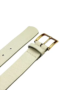Cinto Feminino Couro Off White
