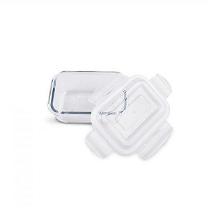 POTE HERMÉTICO RETANGULAR COM TAMPA 370 ML