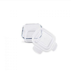 POTE HERMÉTICO QUADRADO COM TAMPA 520 ML