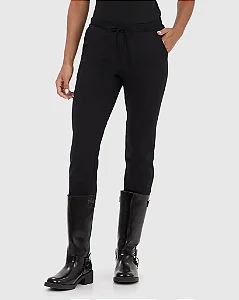 Calça Básica Feminina Jogger Bolso Faca Em Moletom Stretch Flanelado - Malwee