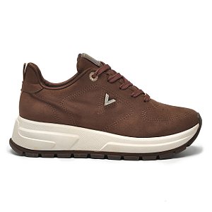Tênis Casual Feminino Camurça Marrom - Via Marte