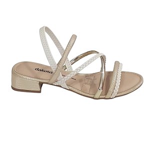 Sandália Feminino Salto Baixo Sintético Dakota