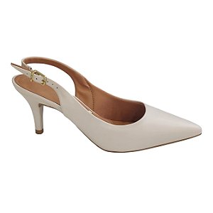 Sapato Feminino Scarpin Slingback Salto Medio Fino - Vizzano