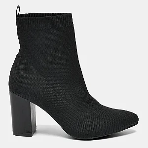 Bota Feminina Casual Knit Salto Bloco Via Marte