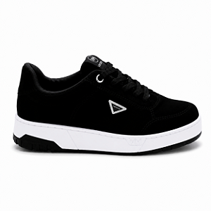 Tênis preto Casual Feminino em Nobuck - Via Marte