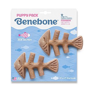 Brinquedo Benebone 2-Pack Fishbone Puppy