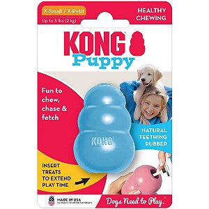 Brinquedo Kong Puppy Mordedor Recheável Azul XP