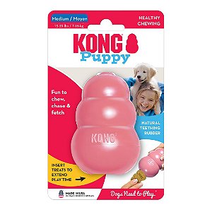 Brinquedo Kong Puppy Mordedor Recheável Rosa M