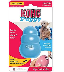 Brinquedo Kong Puppy Mordedor Recheável Azul P