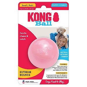 Bola Kong Puppy Recheável Para Cães Filhotes Rosa P