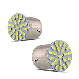 Kit 2 Lâmpadas 1 Polo LED 22 Leds Branco P/ Seta Carro ,Caminhão e Ônibus 24v