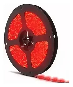 Fita De Led 5050 24v Impermeavel P/caminhao E Onibus vermelha