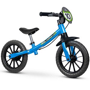 Bicicleta Infantil Aro 12 Balance Bike Azul Nathor