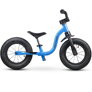 Bicicleta Infantil Aro 12 Balance Bike Raiada Azul Nathor