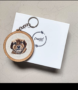 Chaveiro bordado do seu pet amado