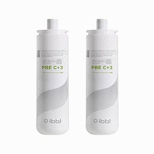 KIT com 2 Refis Pré C+3 para Purificador de água IBBL PFN2000, PFQ2000 e PDF - Original