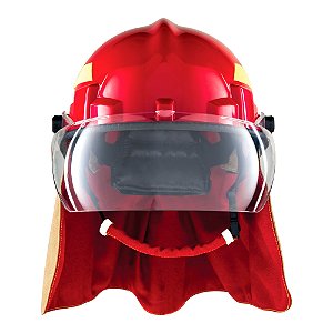 Capacete Para Bombeiro Fiberglass Hercules - Vermelho