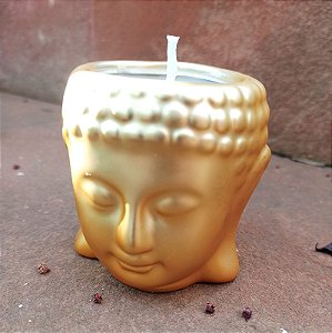Vela Buda Dourada com aroma Chá Branco | C.ALMA | Reolhar com Propósito