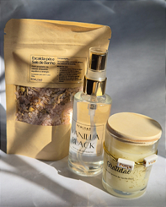 Trio Gratidão – Vela Aromática + Home Spray + Escalda-Pés