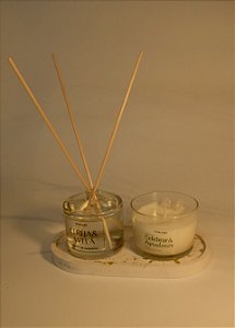 Kit Aromas base marmorizado marrom