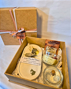 Caixa Amar: vela+ difusor + base + escalda-pés + caixa