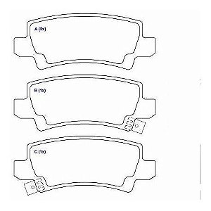 PASTILHA FREIO TRASEIRA COROLLA FIELDERXEI 1.8 04/08 SEG 1.8 16V XEI 1.8 16V XEI 2.0 XLI 1.6 16V 02/08