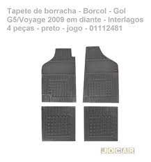 TAPETE GOL/ VOYAGE GV 08/15 4 PECAS PRETO (INTERLAGOS)