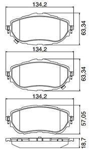 PASTILHA FREIO COROLLA 1.8 GLI 2.0 ALTIS 2.0 XEI 14/..